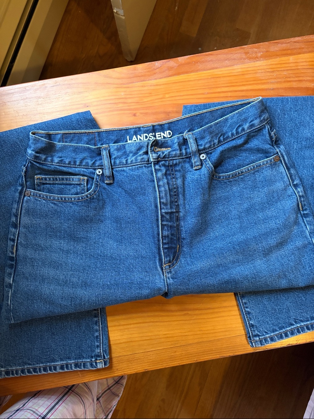 Lands End size 10 high rise straight Jean